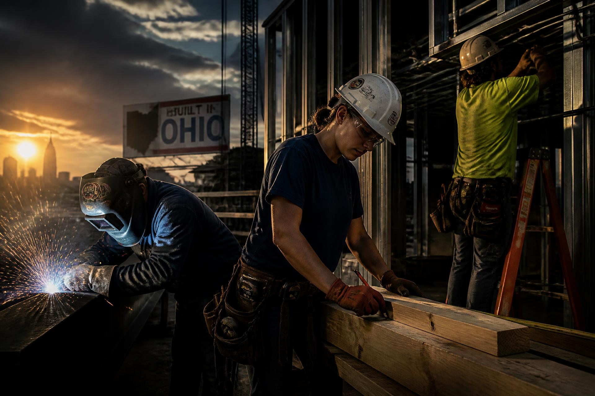 Ohio skilled trades employees training on the shop floor